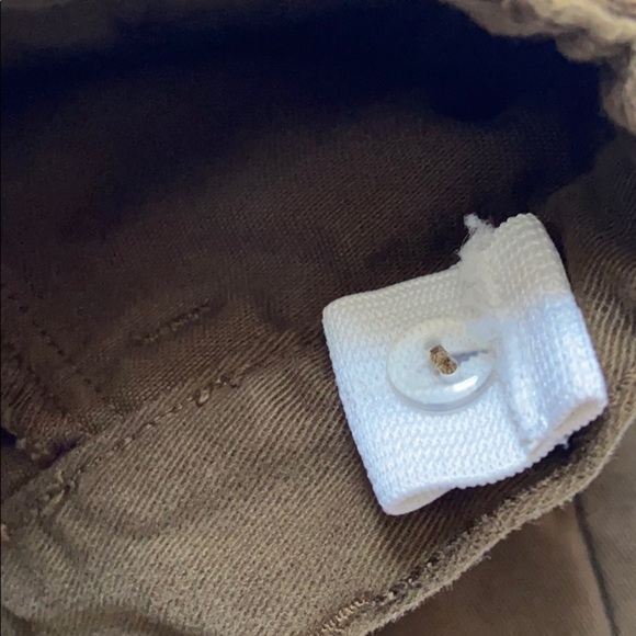 Papo d’Anjo Cotton Twill Shorts with Adjustable Waist Olive Green - Picture 6 of 6